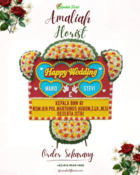 Papan Bunga Pernikahan Kareko